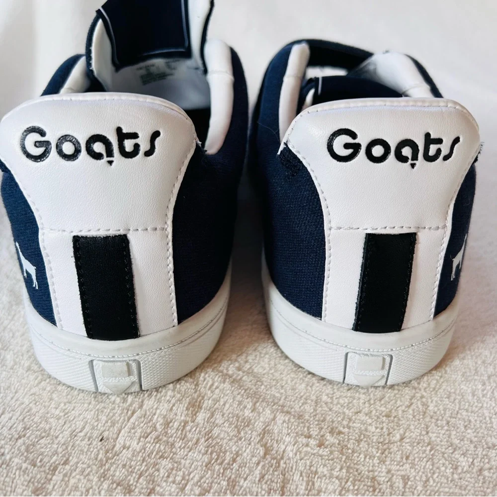 GOATS 573 NAVY BLUE CANVAS SNEAKERS ONE STRAP SIZE 8